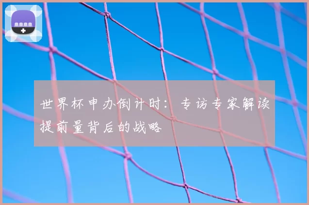 世界杯申办倒计时:专访专家解读提前量背后的战略